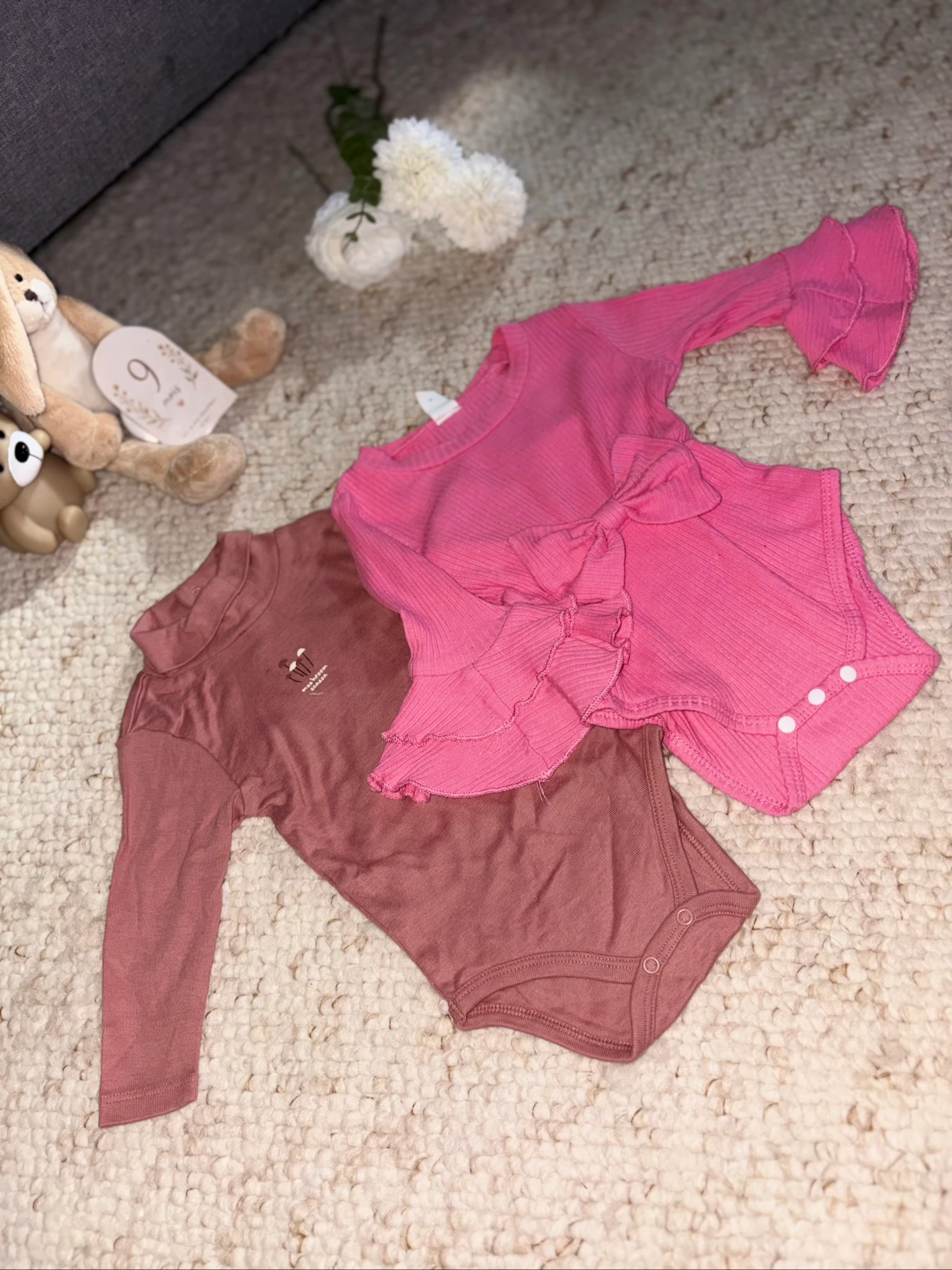 🎀 Lot of 2 girls' ML bodysuits – 9 months – photo 3